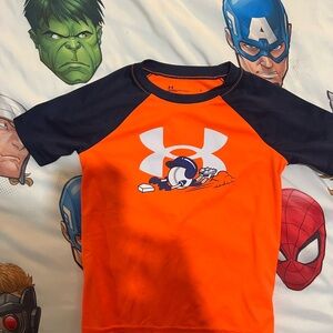 Under Armour Orange and Black Boys' Performance Raglan Tee